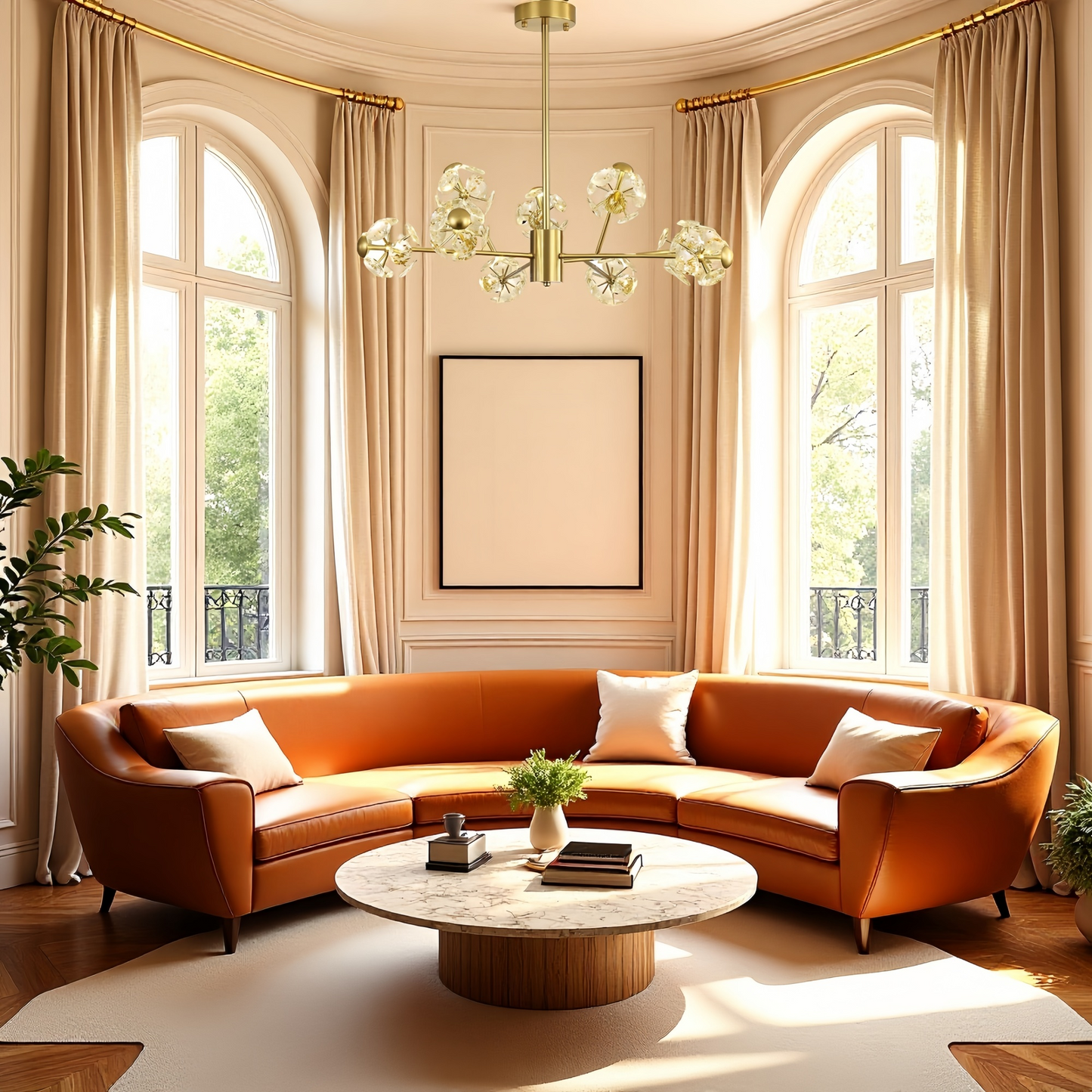 Modern crystal chandelier