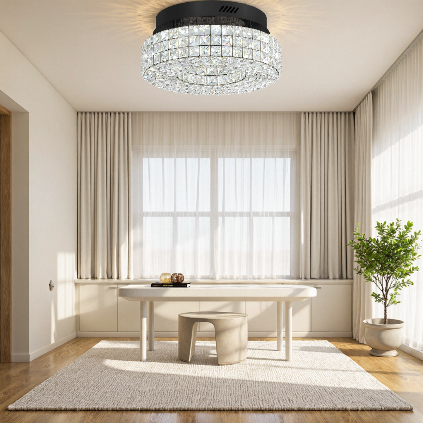Round crystal chandelier