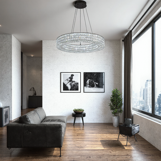 Modern stylish crystal chandelier
