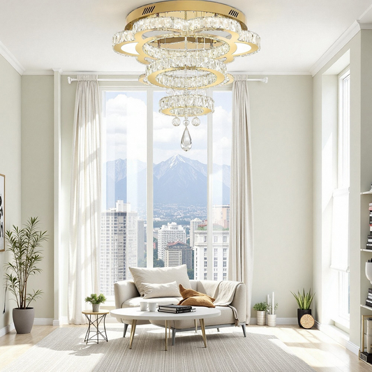 Modern crystal gold chandelier